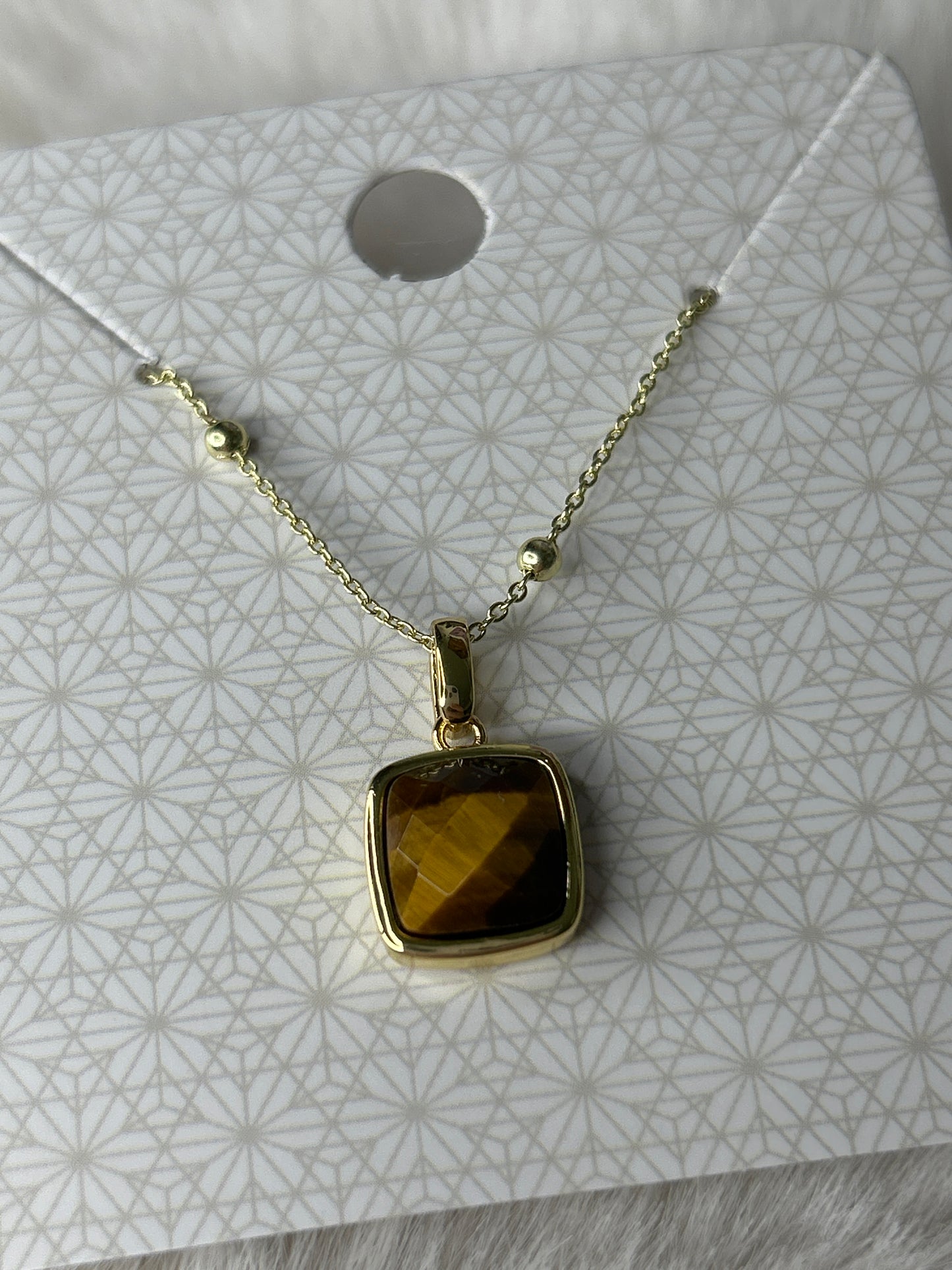 Faceted Tigers Eye Necklace