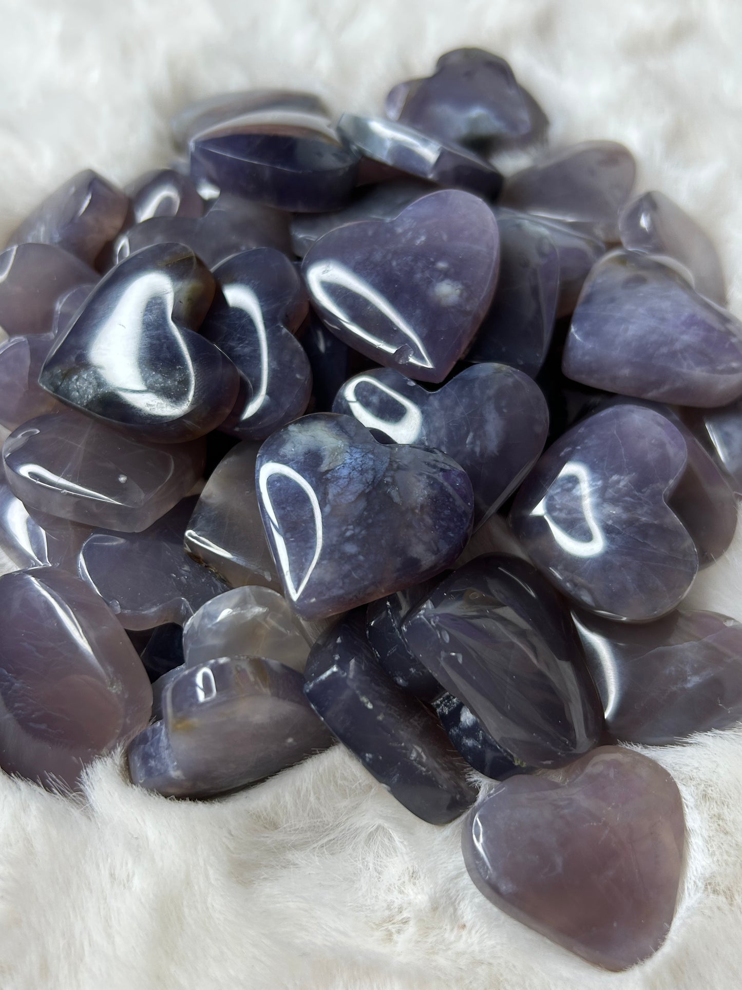 Indonesian Purple Chalcedony Heart