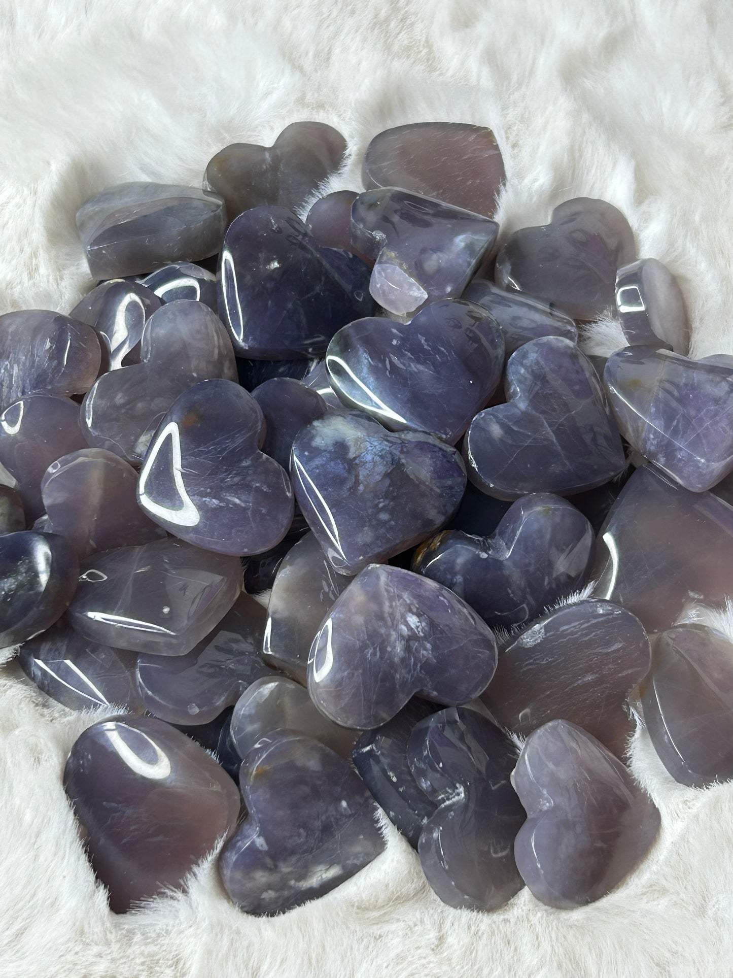 Indonesian Purple Chalcedony Heart