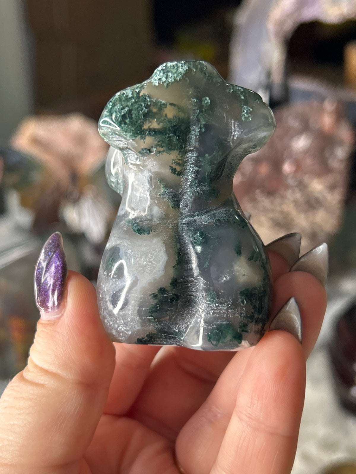 Moss Agate Goddess Body