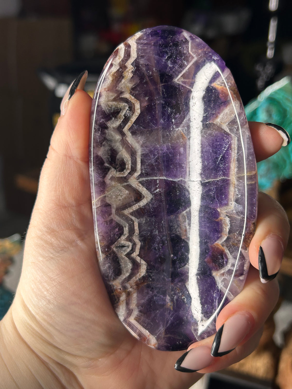 Chevron Amethyst Bowl