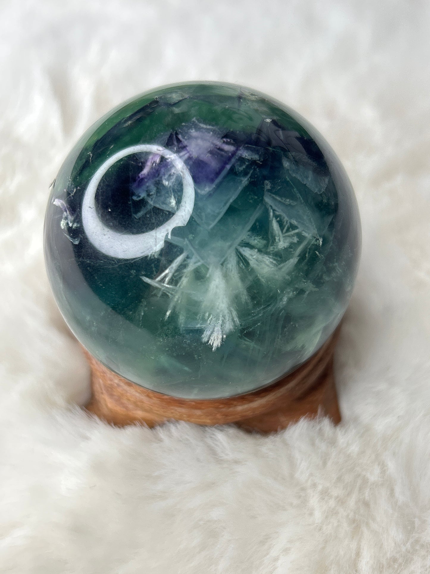 Feather Fluorite Sphere