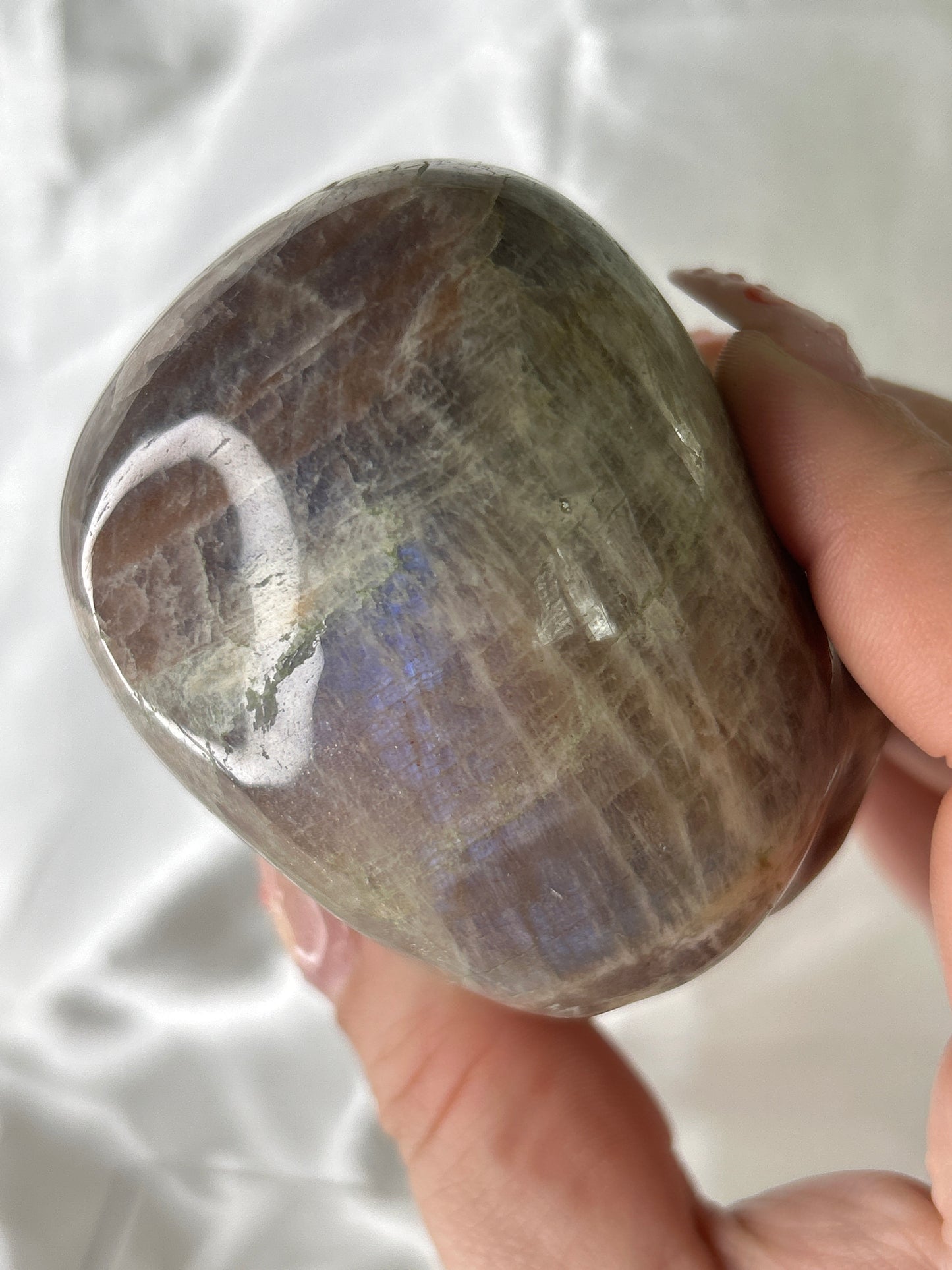Moonstone with Sunstone Skull