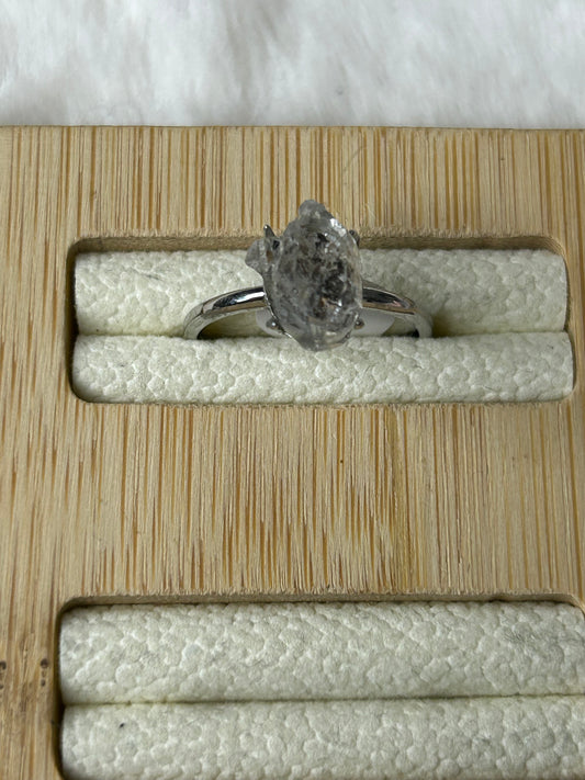 Petroleum Quartz Ring-925 Sterling Silver