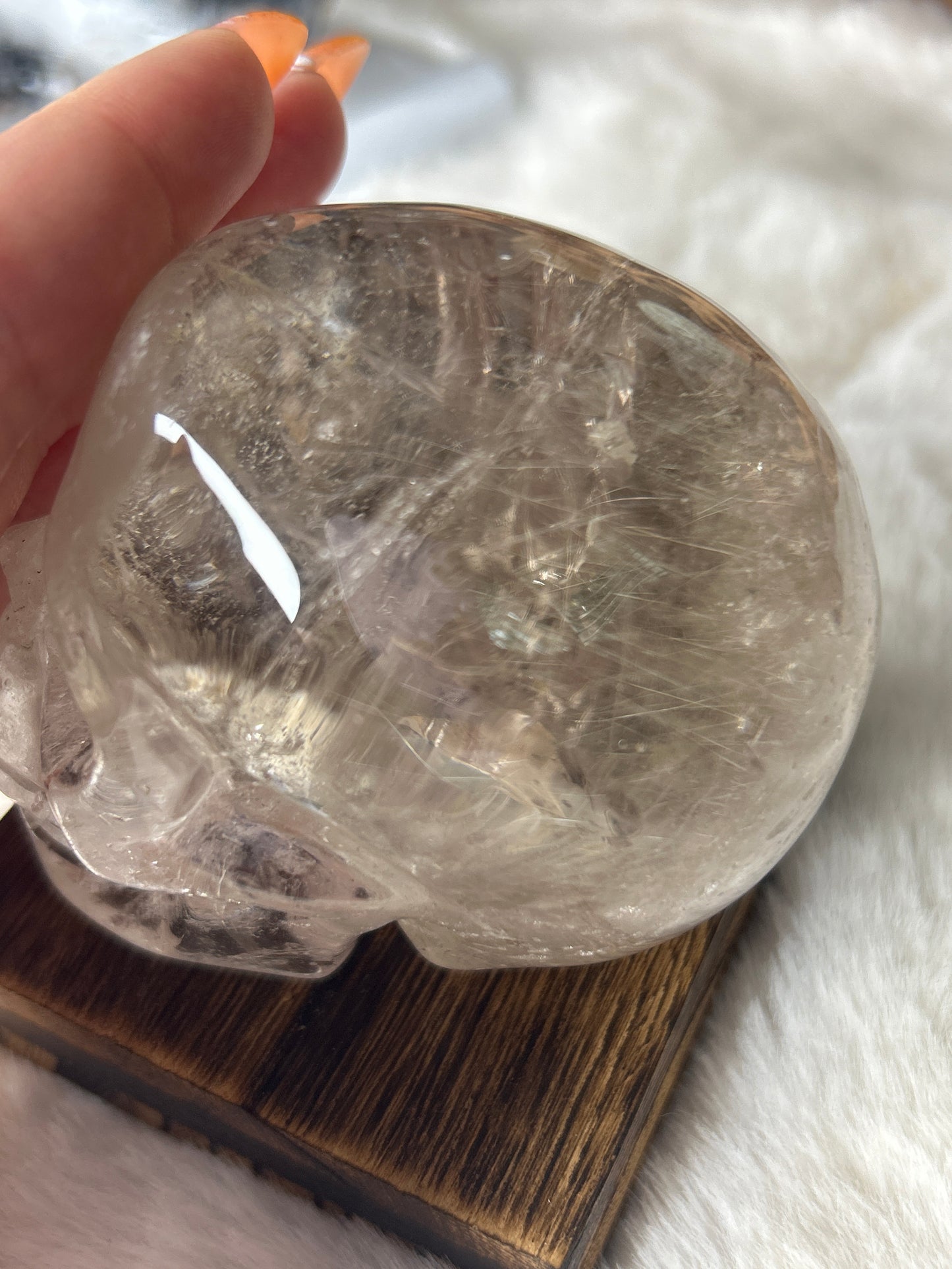Rutile included Smoky Quartz Skull