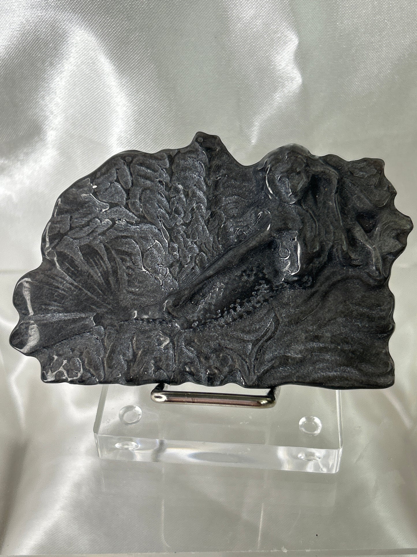Silver Sheen Obsidian Mermaid Scene