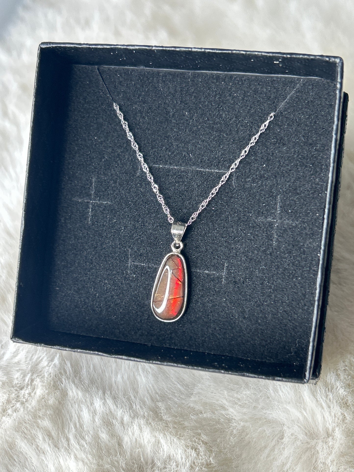Ammolite 925 Sterling Silver Necklace