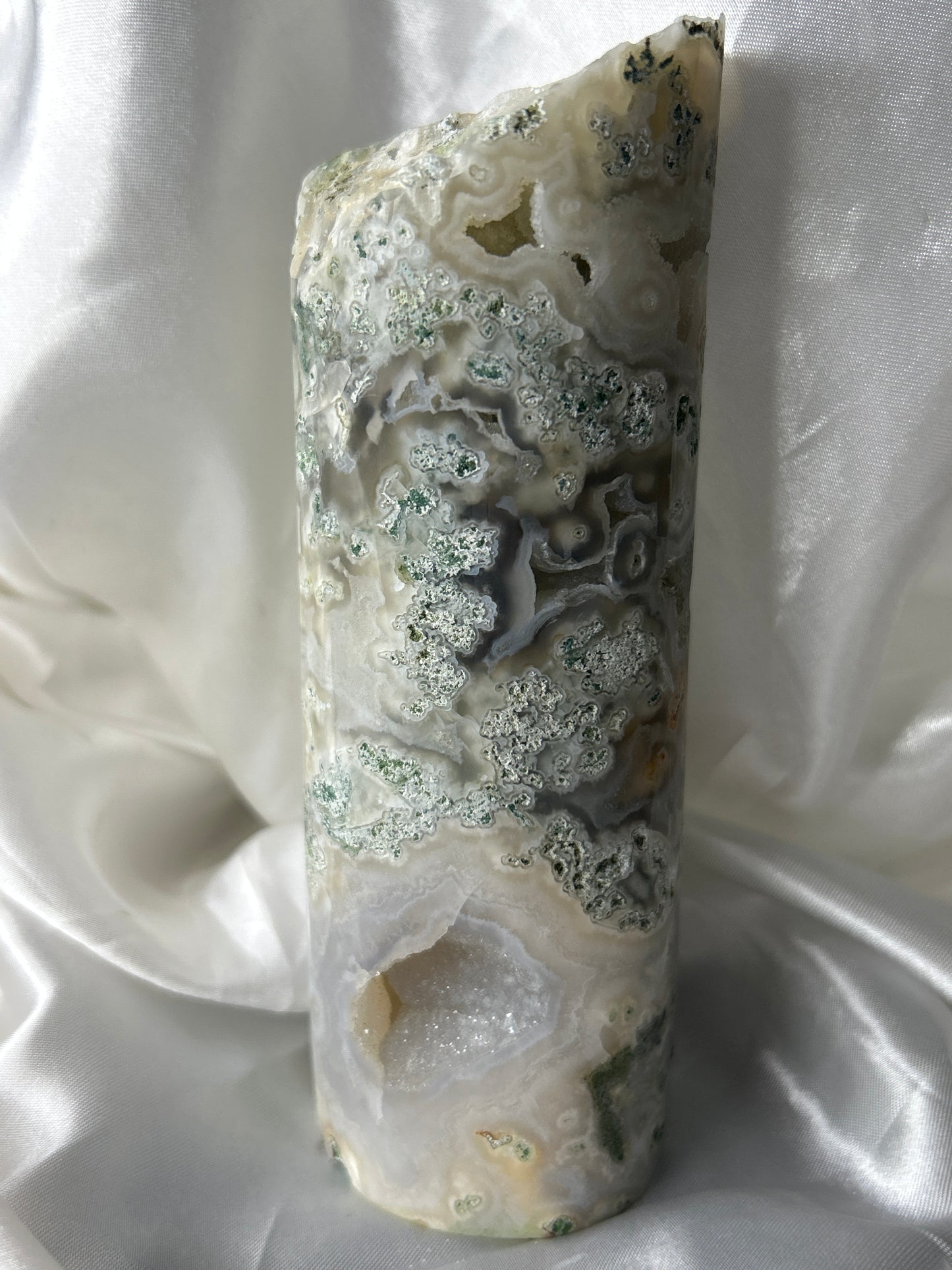 Moss Agate Cylinder