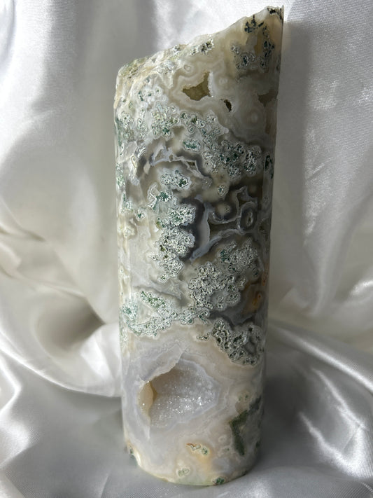 Moss Agate Cylinder