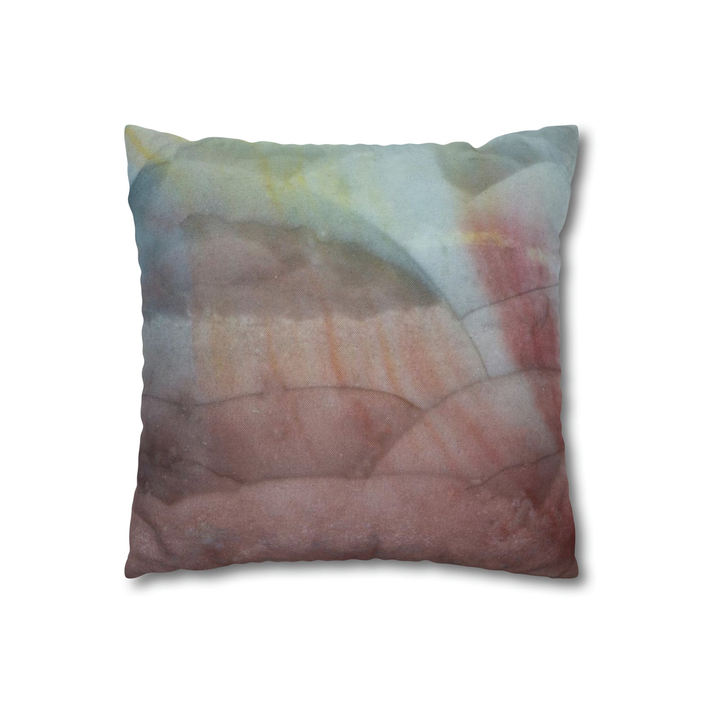 Polychrome Jasper Spun Polyester Square Pillow Case