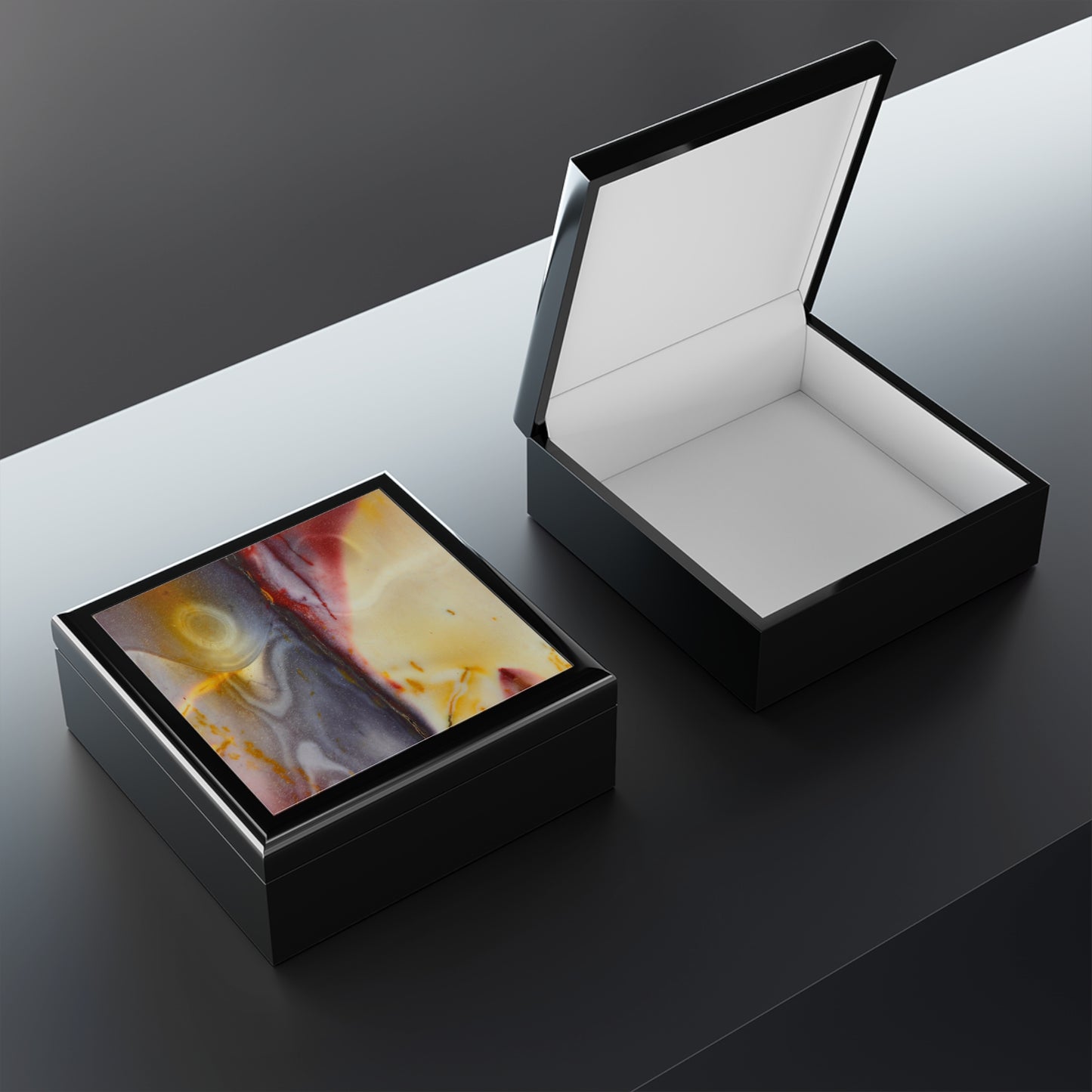 Mookaite Jasper Design Jewelry Box, Modern Keepsake Organizer, Gift for Her, Decorative Storage, Home Decor, Special Occasion Box