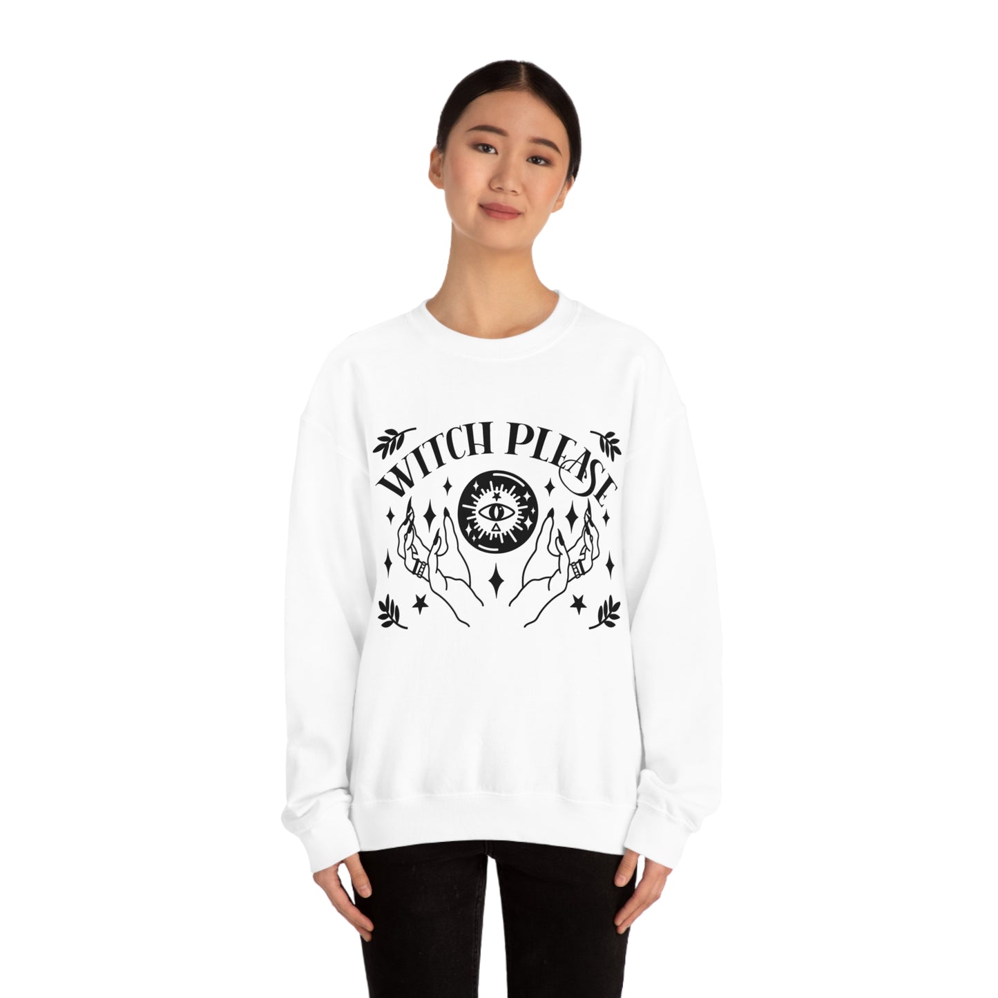 Witch Please Unisex Heavy Blend™ Crewneck Sweatshirt