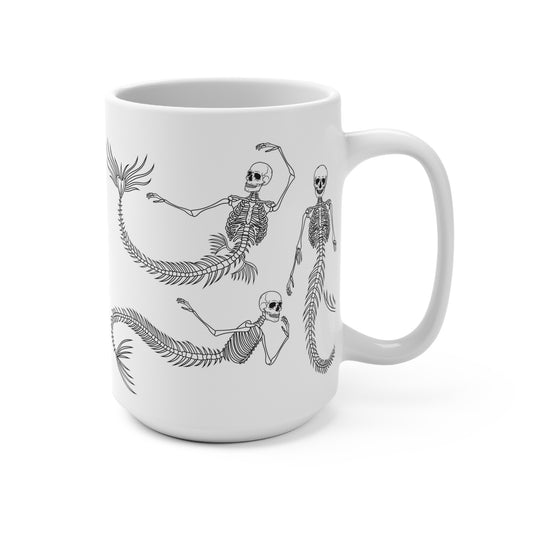 Skeleton Mermaid Mug 15oz