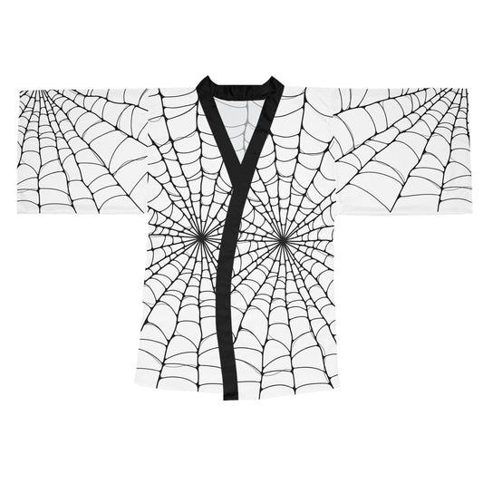 Cobweb Long Sleeve Kimono Robe (AOP)