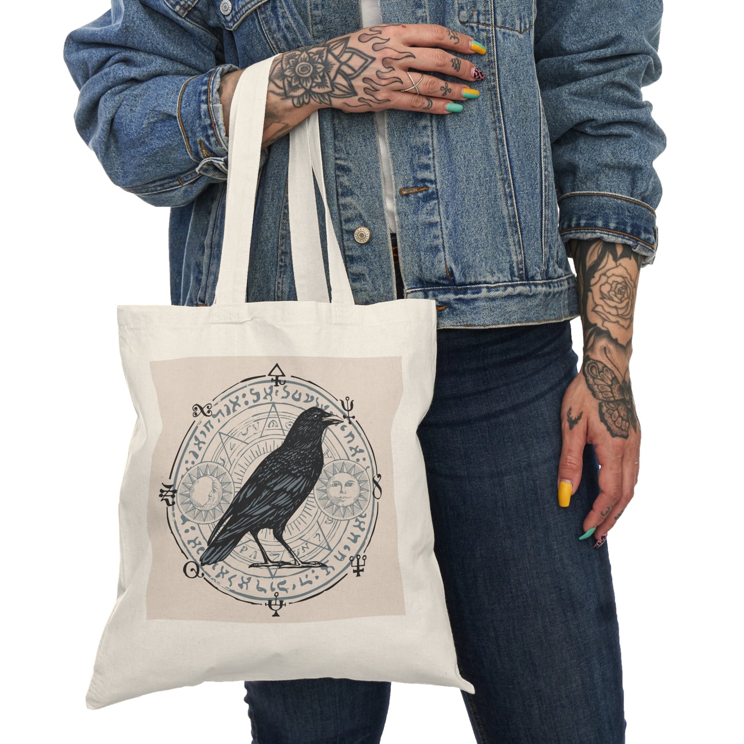 Raven Natural Tote Bag