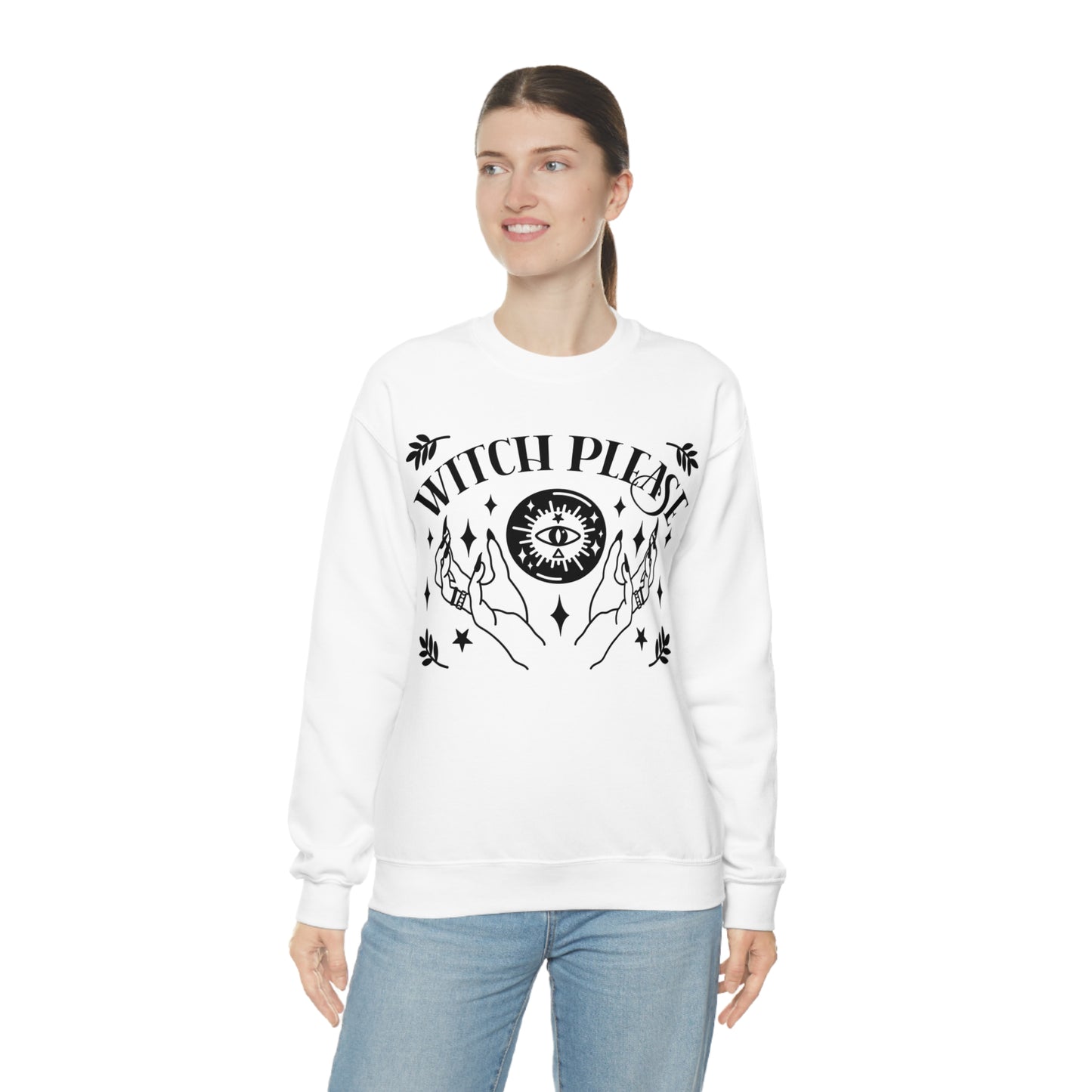 Witch Please Unisex Heavy Blend™ Crewneck Sweatshirt