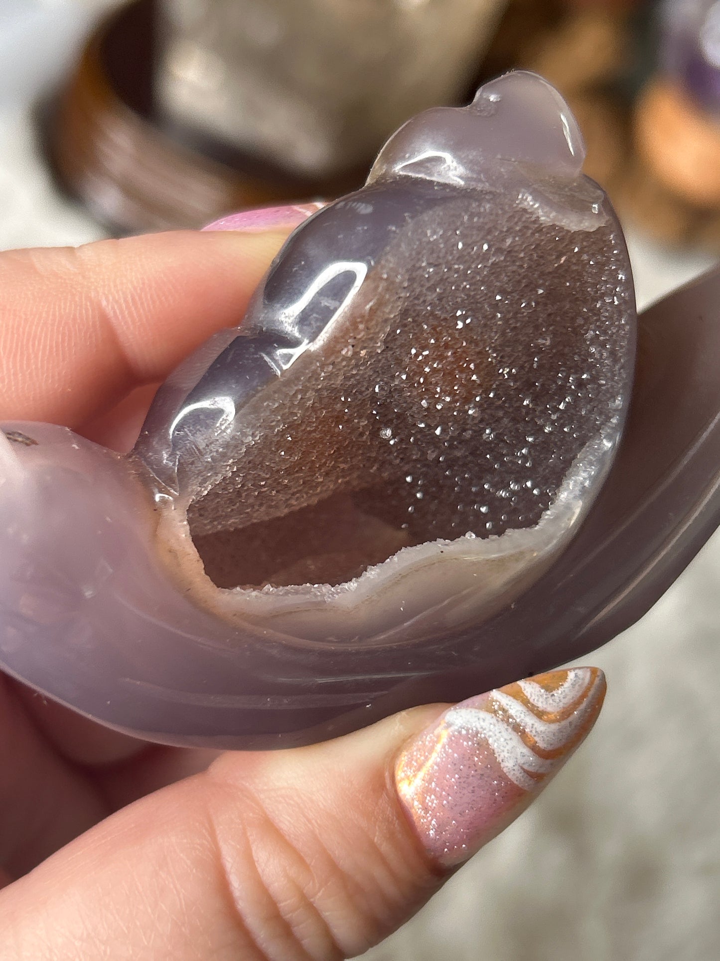 Druzy Agate Snail