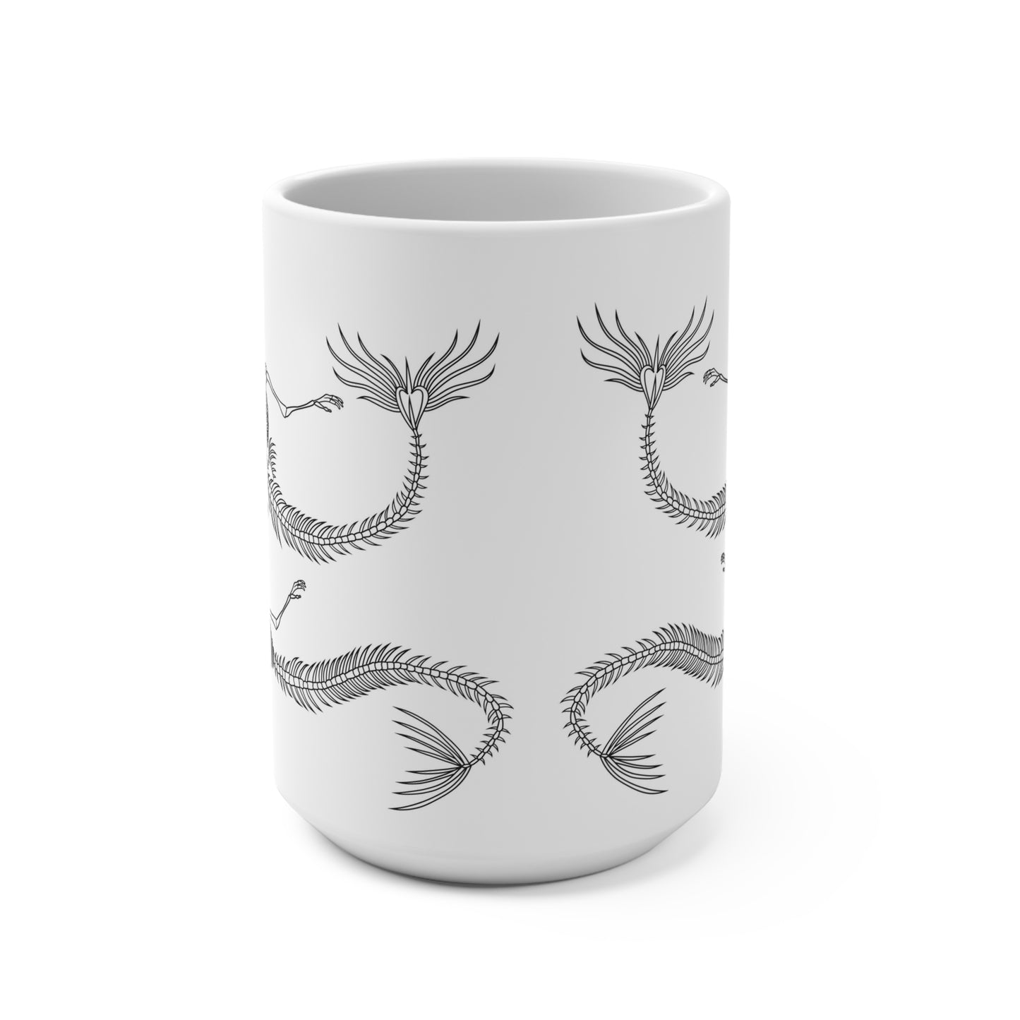 Skeleton Mermaid Mug 15oz