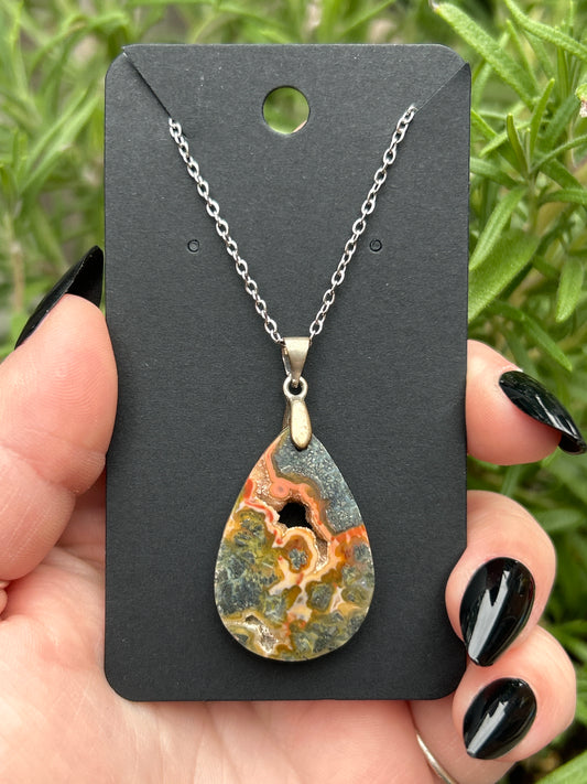 Indonesian Marcasite & Agate Necklace
