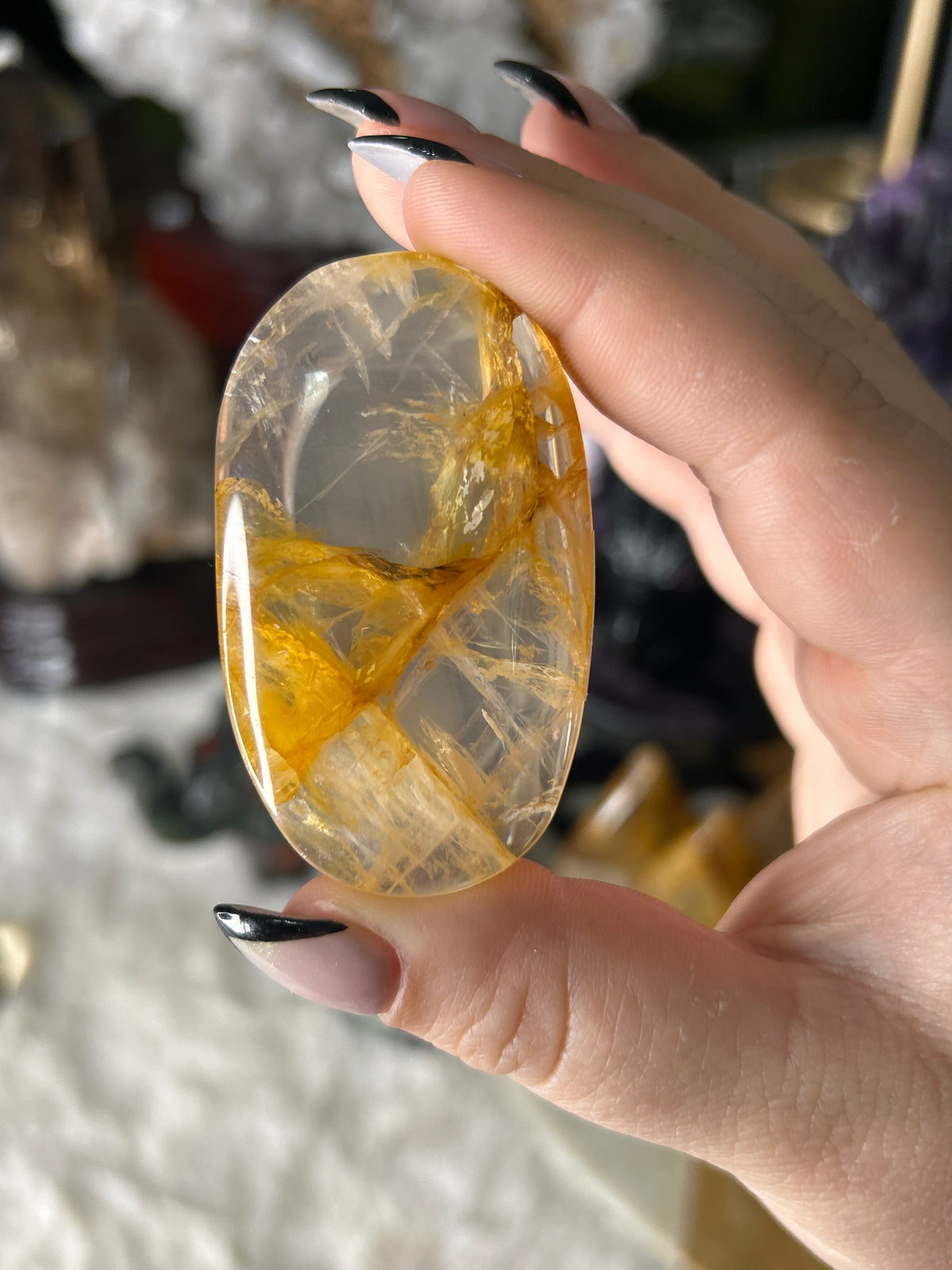 Golden Healer Palm Stone