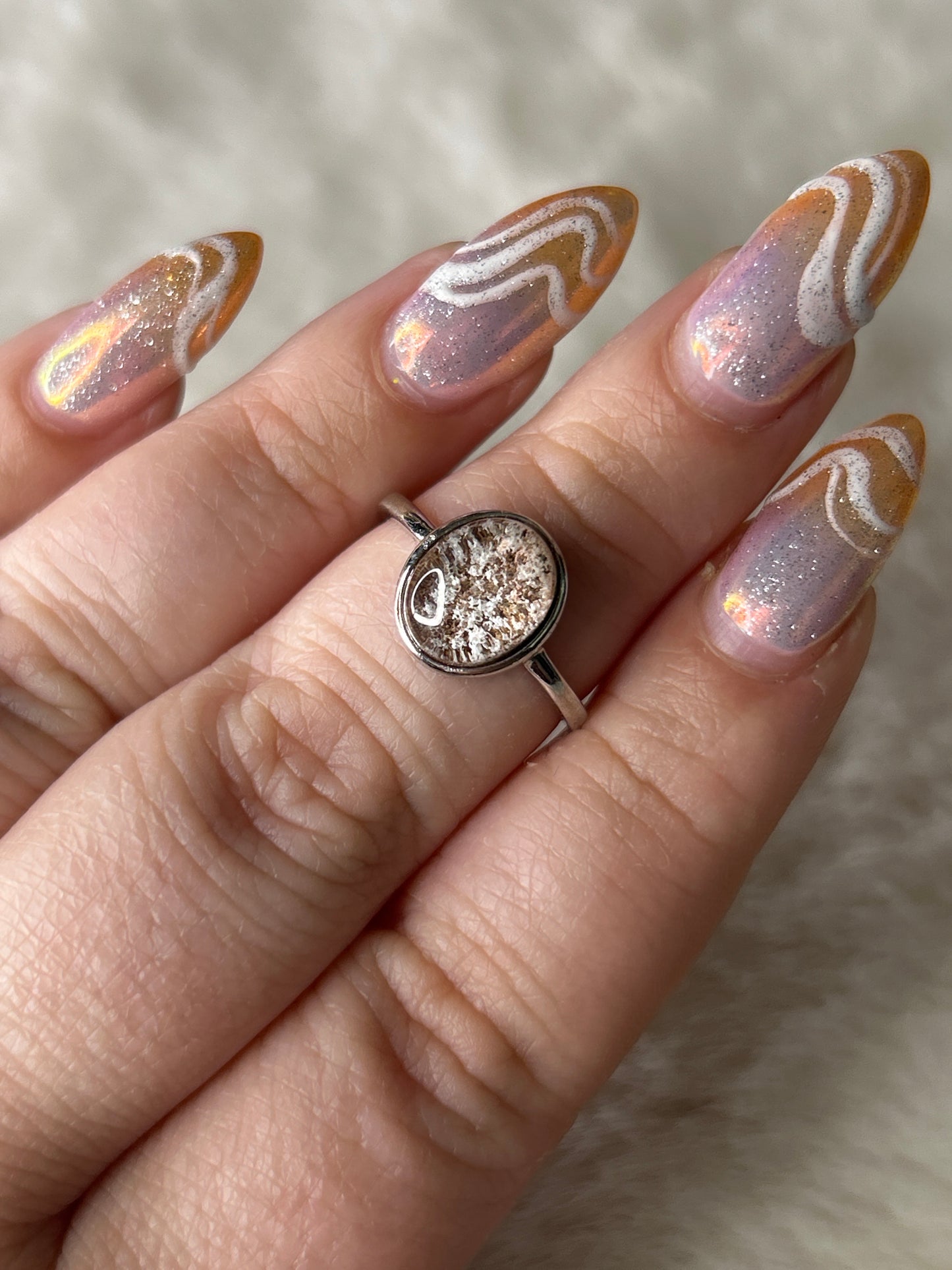 Garden Quartz Ring 925 Sterling Silver