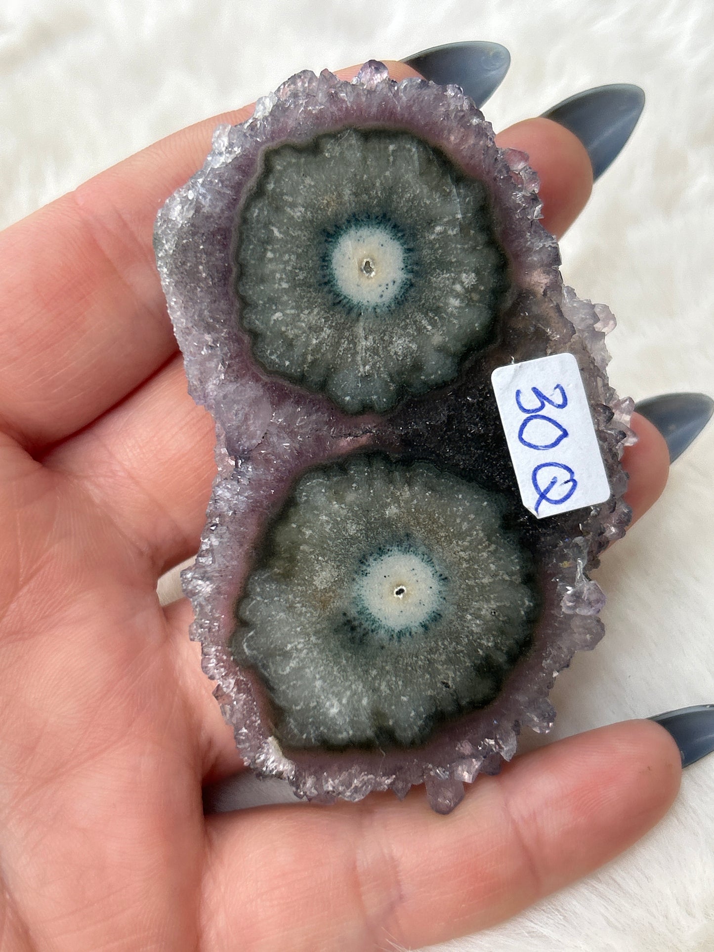 Amethyst Double Stalactite Slice