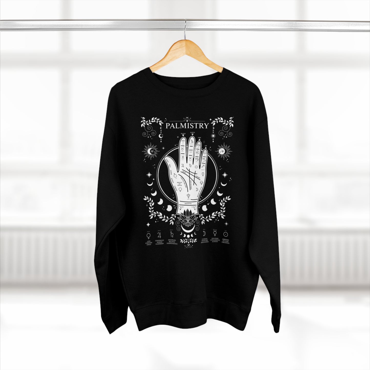 Palmistry Unisex Premium Crewneck Sweatshirt