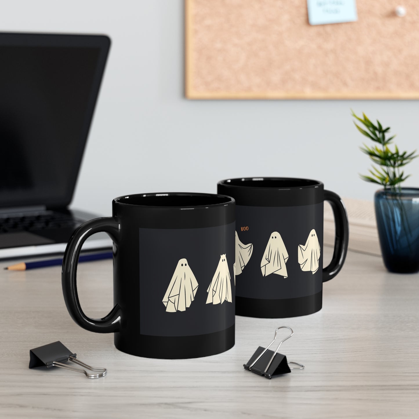 Ghostie 11oz Black Mug