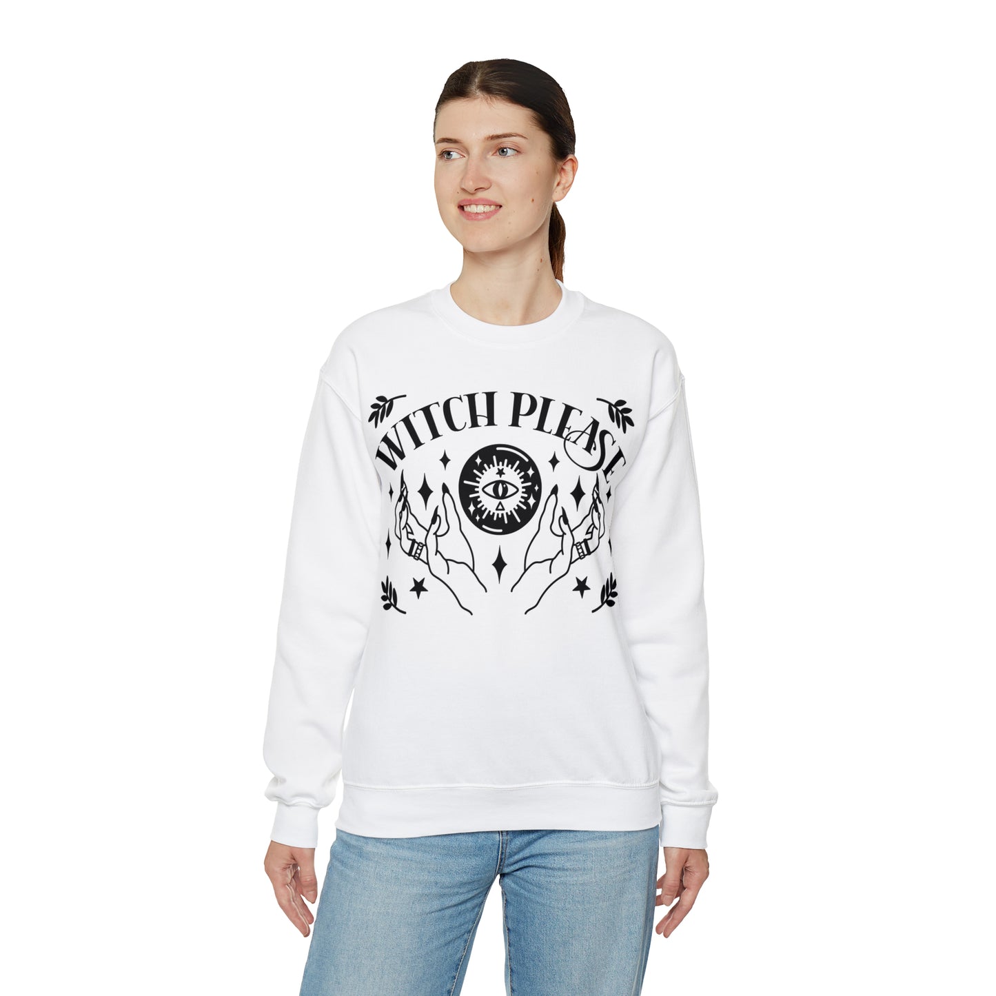 Witch Please Unisex Heavy Blend™ Crewneck Sweatshirt