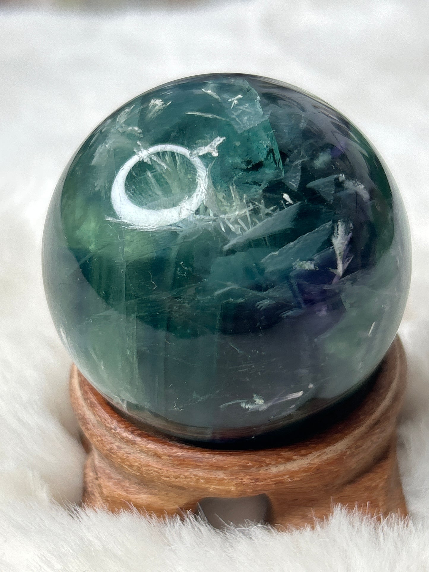 Feather Fluorite Sphere