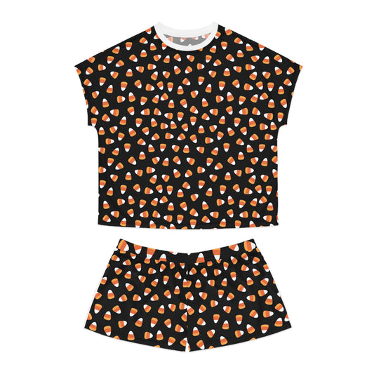 Candy Corn Women's Short Pajama Set (AOP)