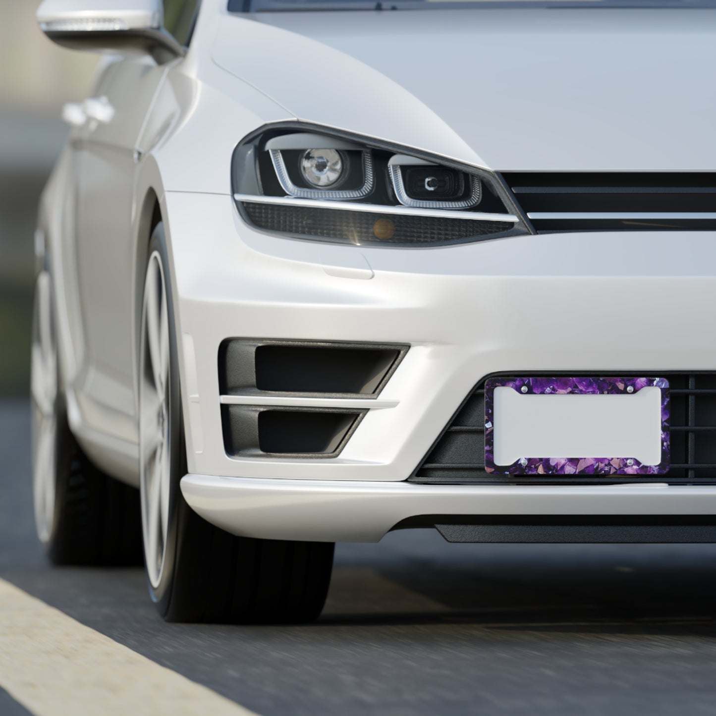 Amethyst License Plate Frame