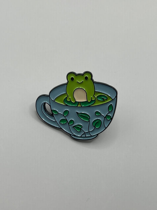 Frog Teacup Pin