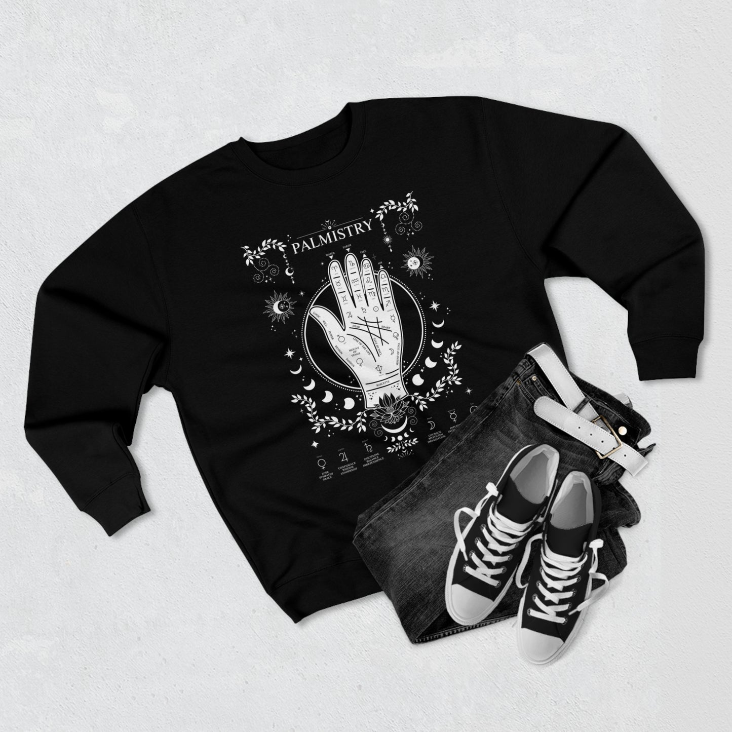 Palmistry Unisex Premium Crewneck Sweatshirt