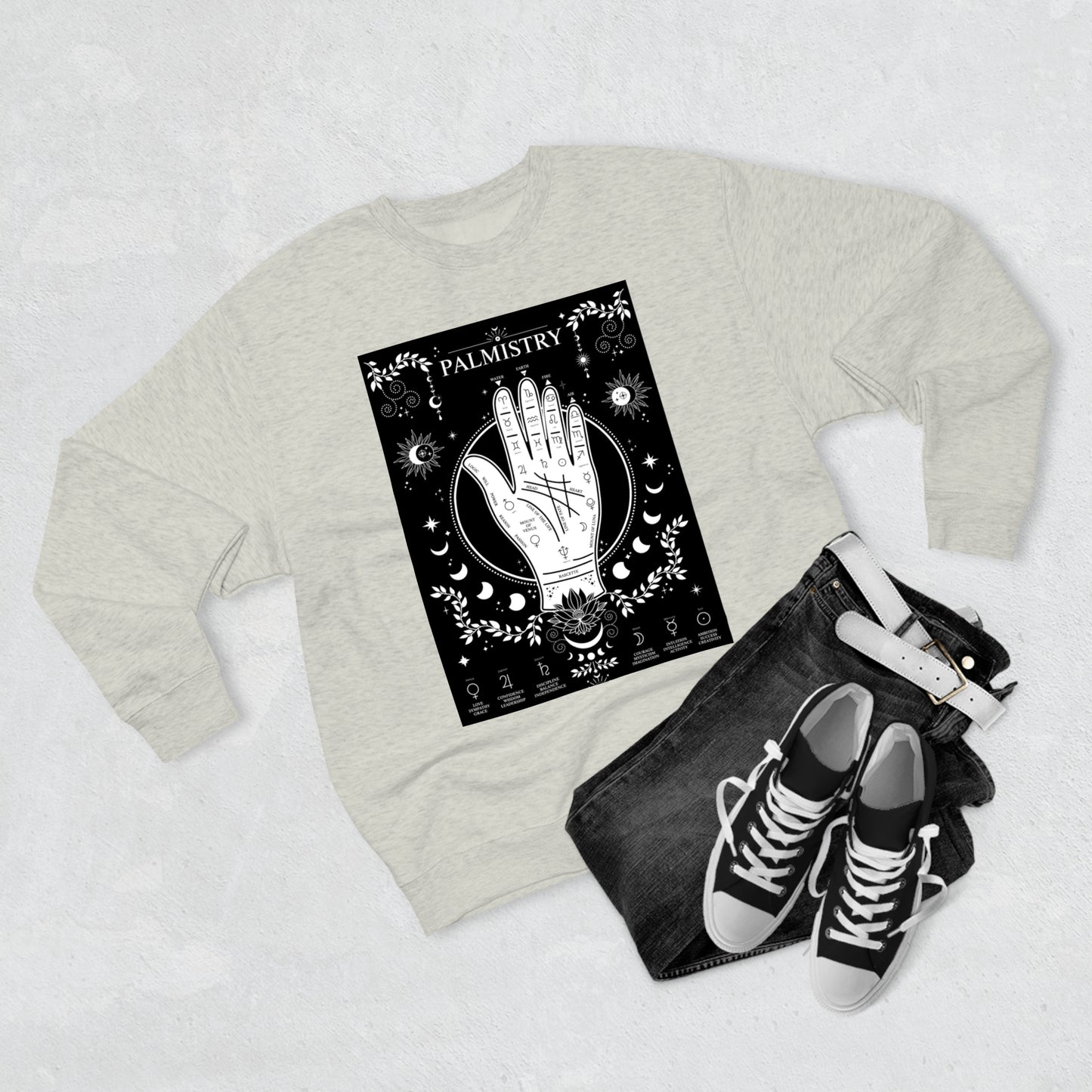 Palmistry Unisex Premium Crewneck Sweatshirt