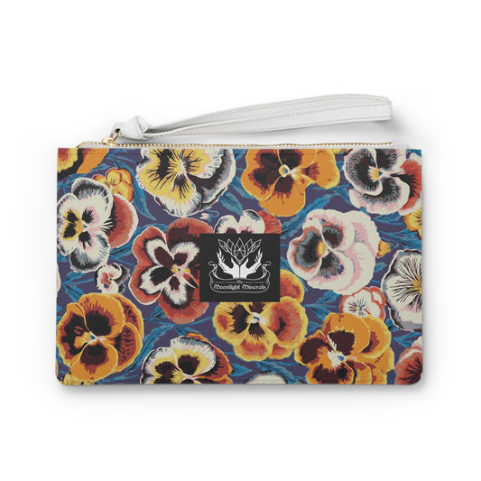 Floral Pansy Clutch Bag - Vibrant & Stylish Accessory for Any Occasion