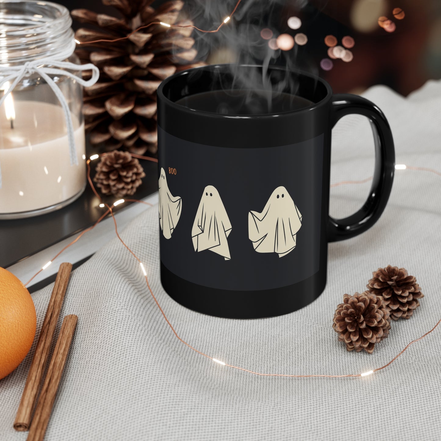 Ghostie 11oz Black Mug