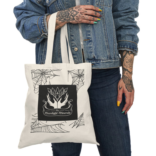 Bohemian Tote Bag, Eco-Friendly Shopping Bag, Nature Lover Gift, Festival Accessory, Minimalist Handbag, Moonlight Minerals Design