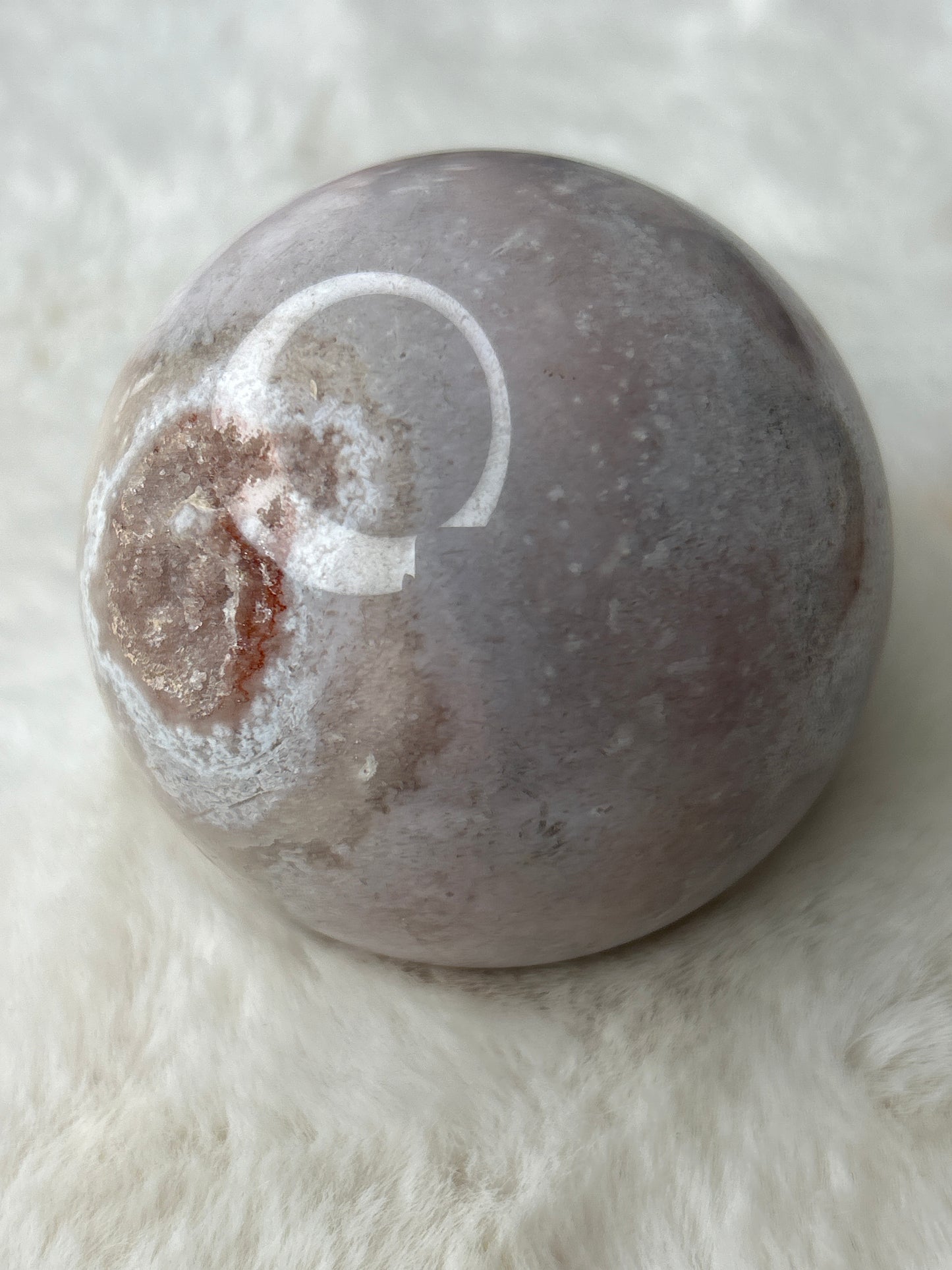 Pink Amethyst x Flower Agate Sphere