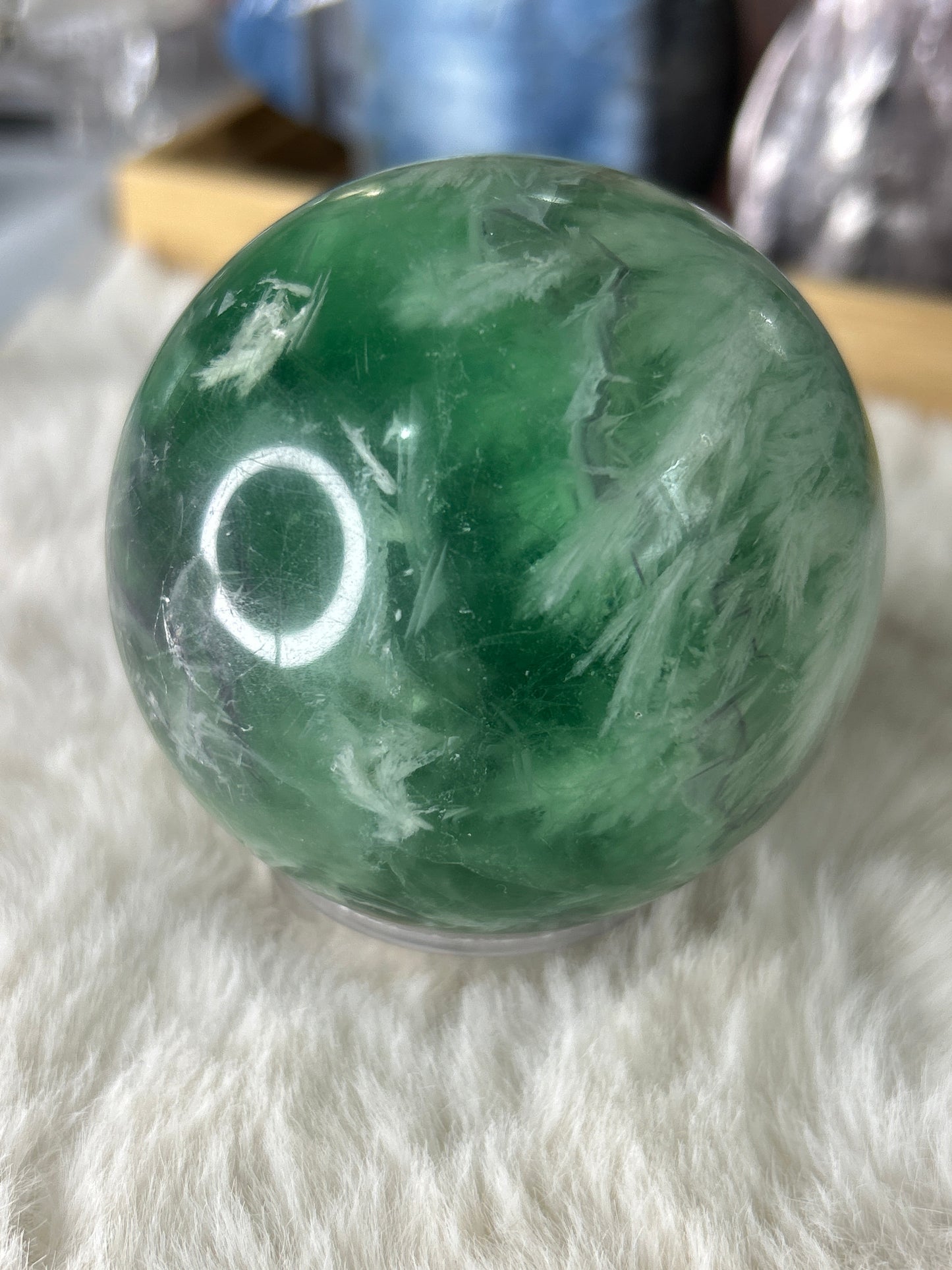 Feather Fluorite Sphere