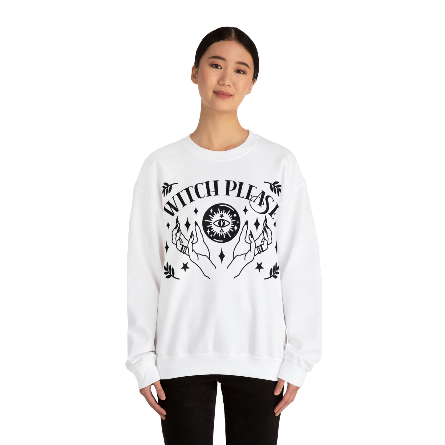 Witch Please Unisex Heavy Blend™ Crewneck Sweatshirt