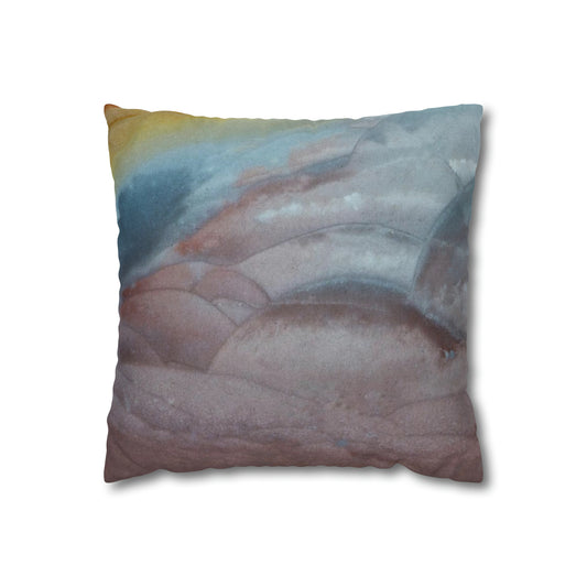 Polychrome Jasper Spun Polyester Square Pillow Case