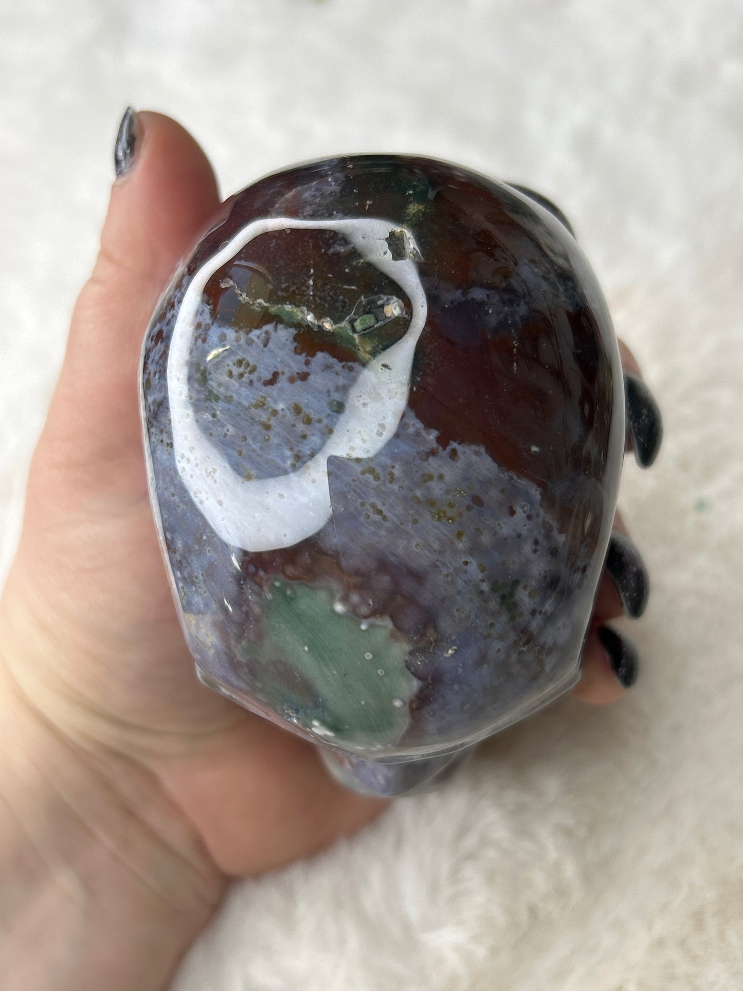 Ocean Jasper Skull