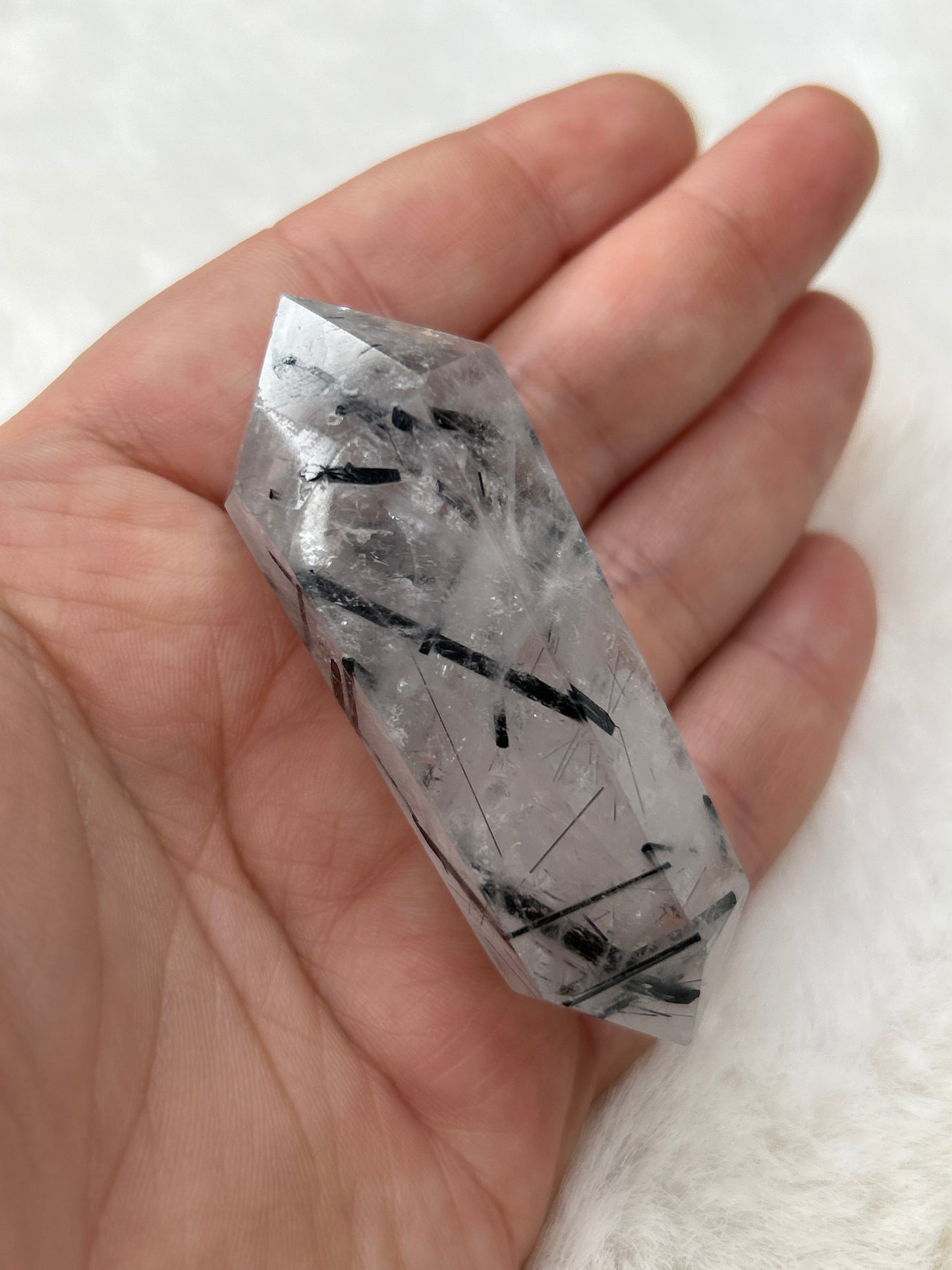 Black Tourmaline in Quartz DT