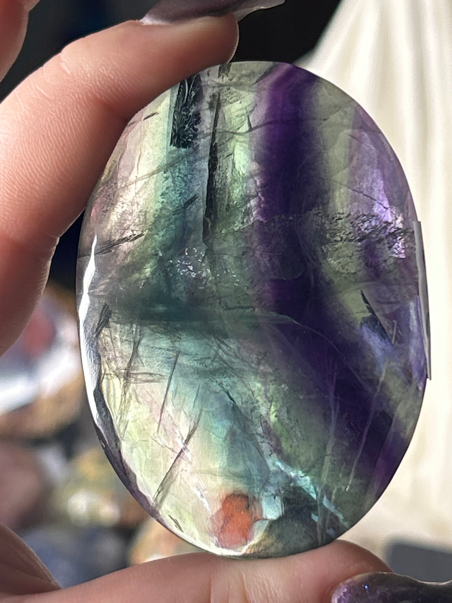 Fluorite Palm Stone