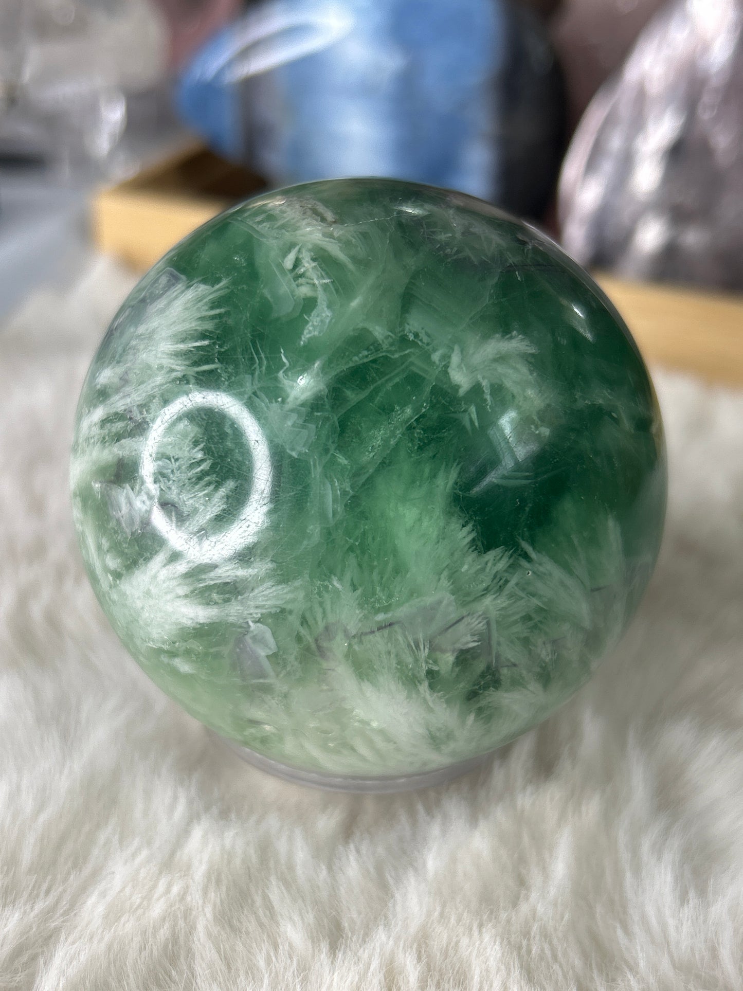 Feather Fluorite Sphere