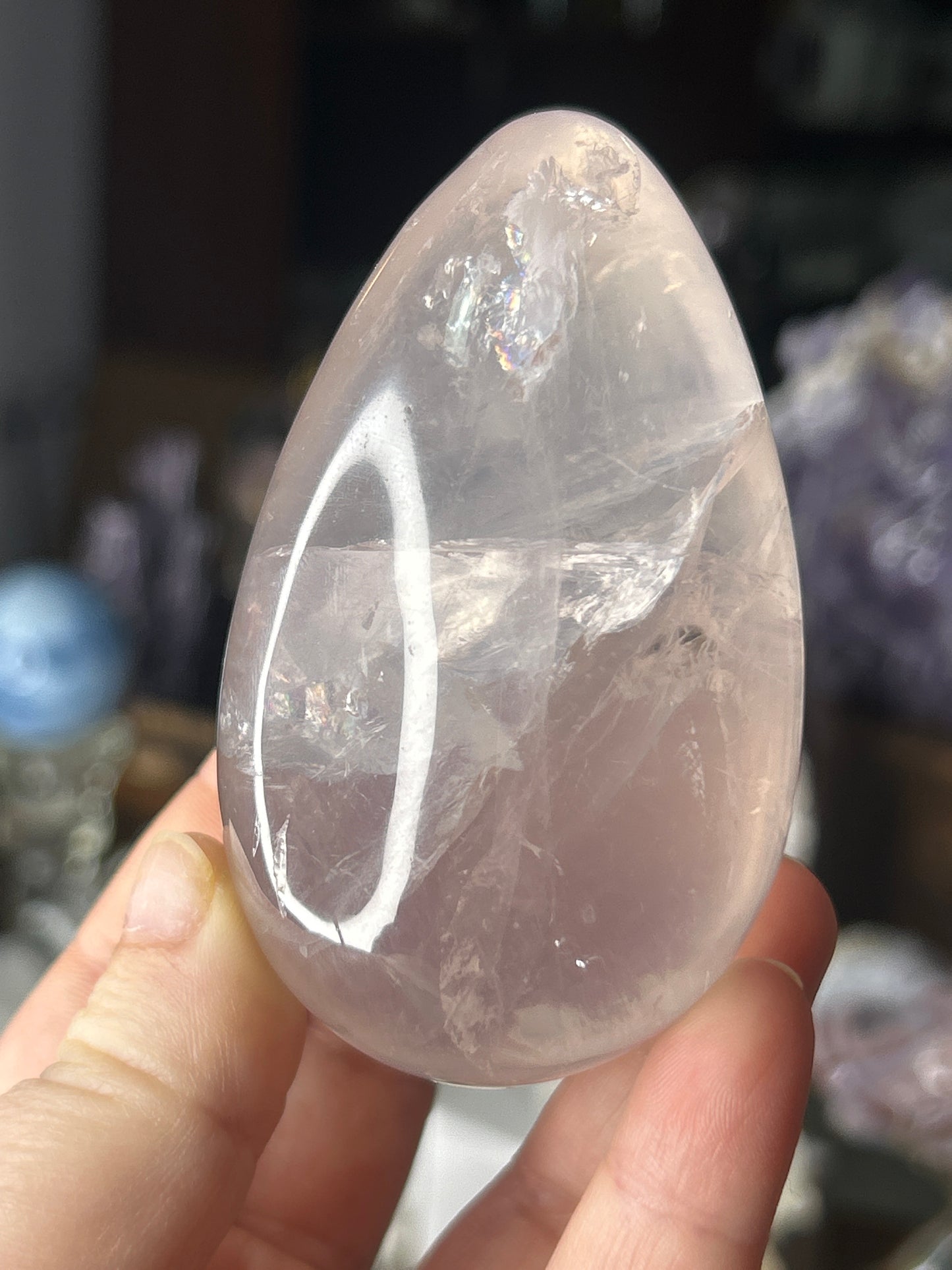 Star Rose Quartz Egg