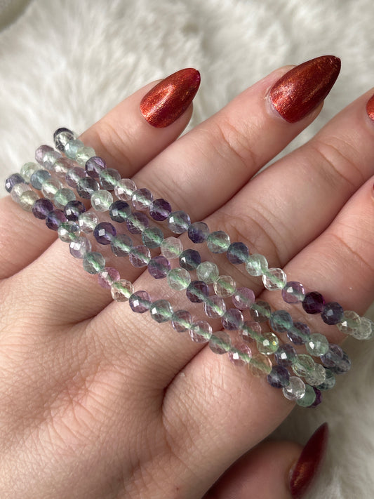Faceted Fluorite Bracelet