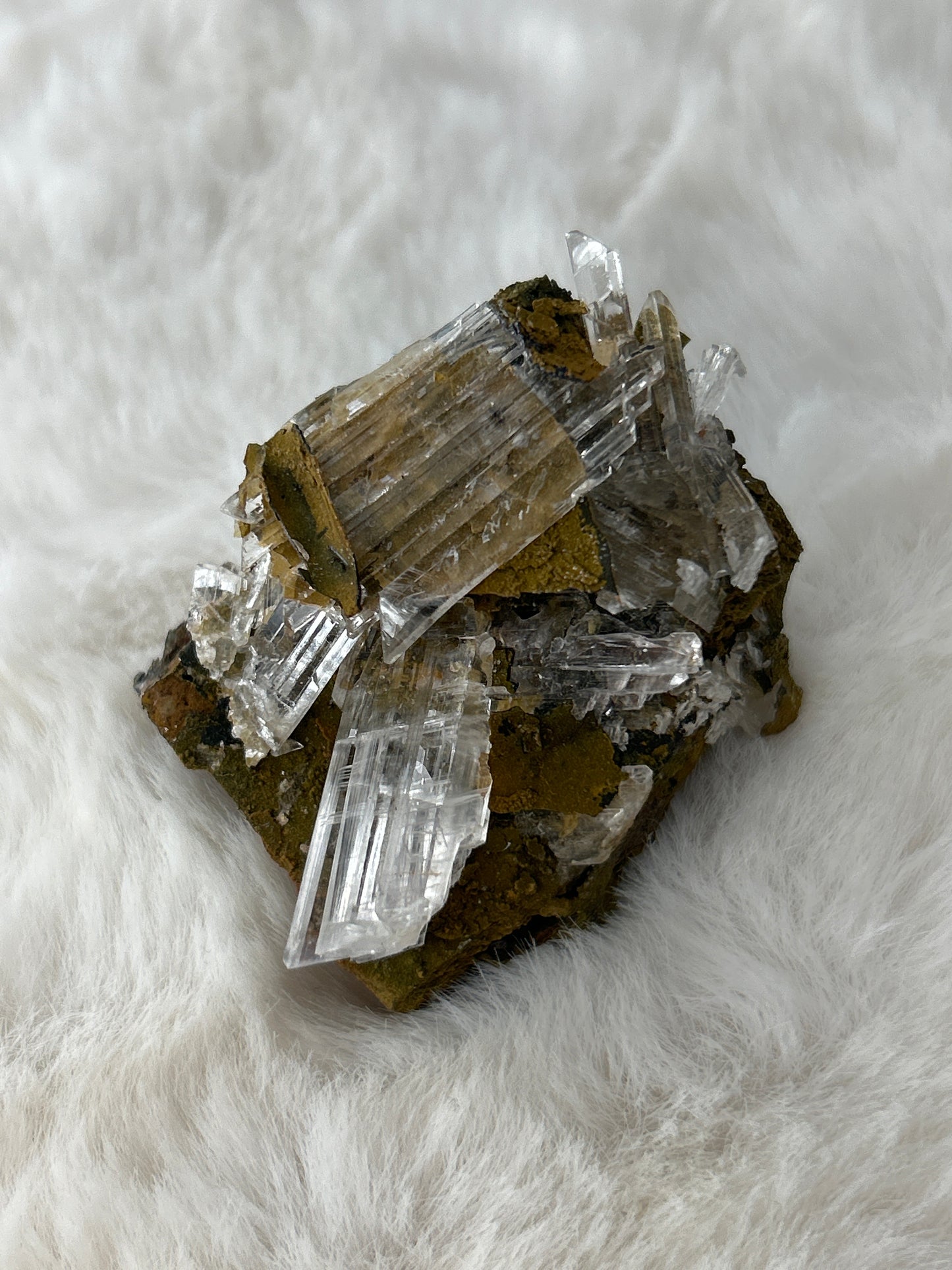 Crystal Clear Selenite on Matrix