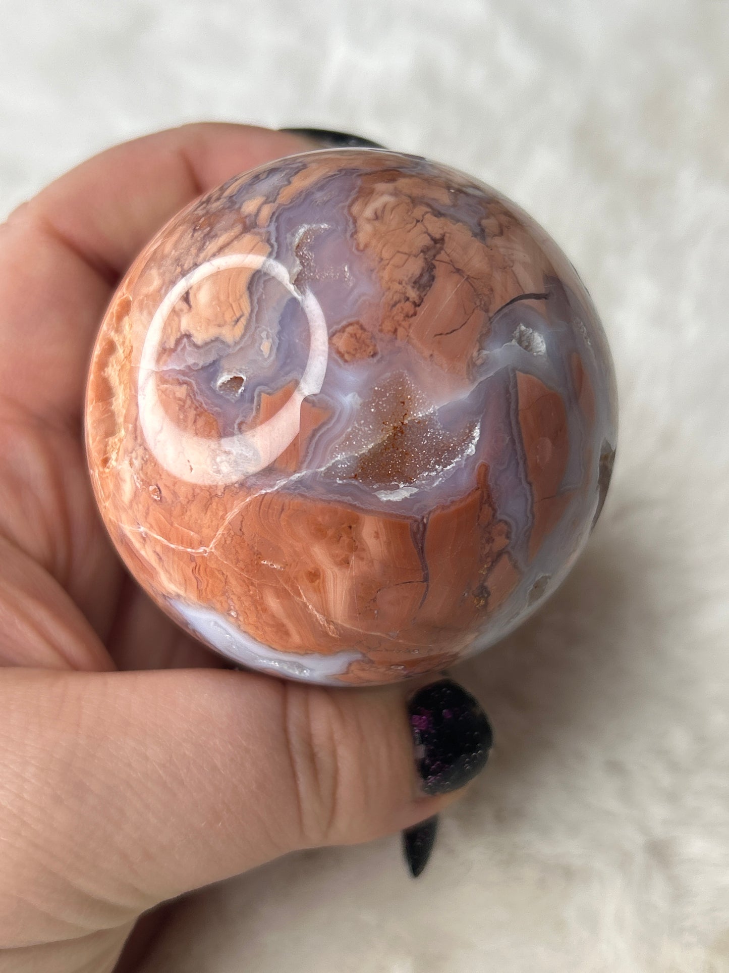 Cotton Candy Agate Sphere